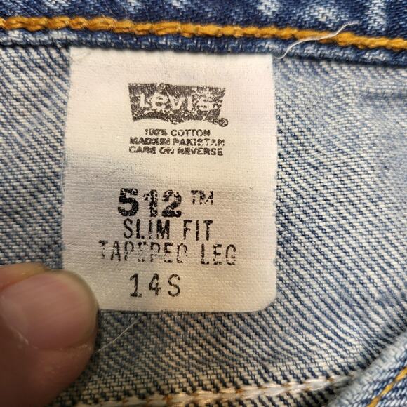Levis 512 Jeans Womens 14S Blue Slim Fit Tapered Leg High Rise Denim Pants - Picture 3 of 11